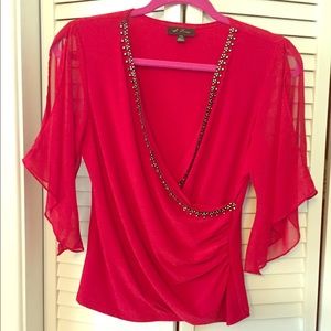 Beautiful Red Petite Top